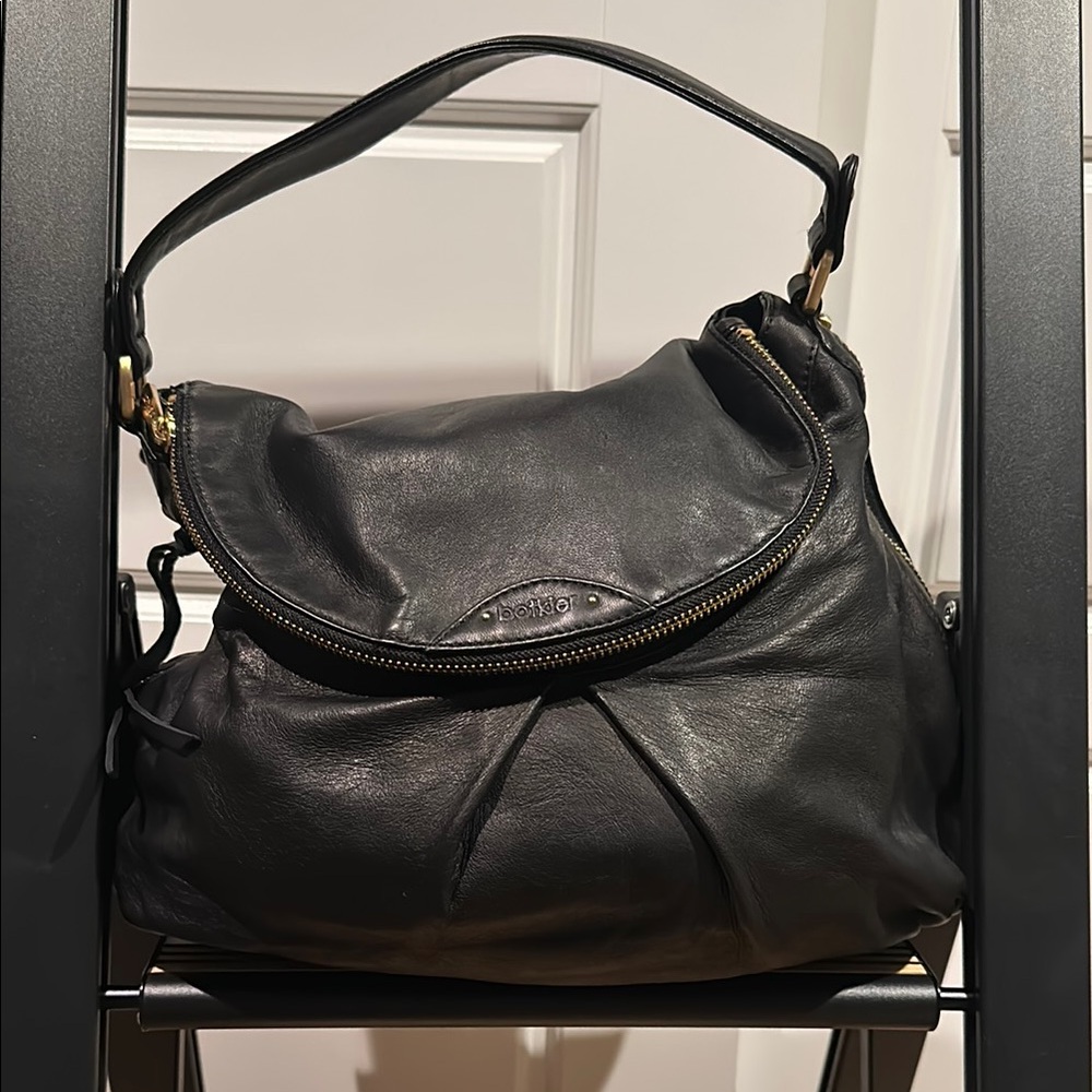 Botkier Black Leather Hobo Bag